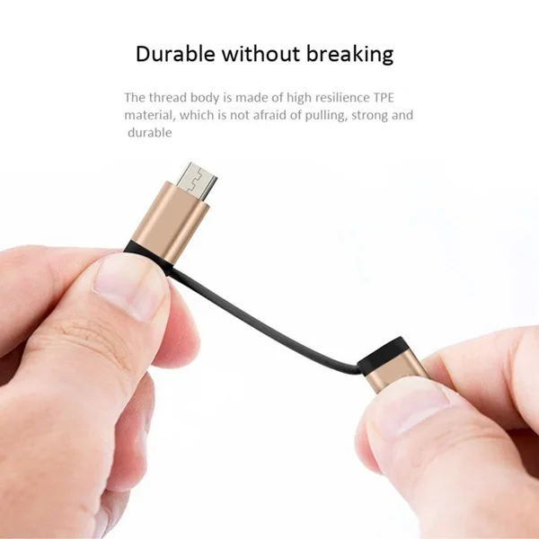 2 в 1 USB OTG кабель Type C/Micro к адаптеру 3 0 плетеный дизайн передачи данных для телефона