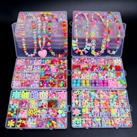 1000pcs diy handmade beaded childrens toy creative loose spacer beads crafts making bracelet necklace jewelry kit girl toy gift