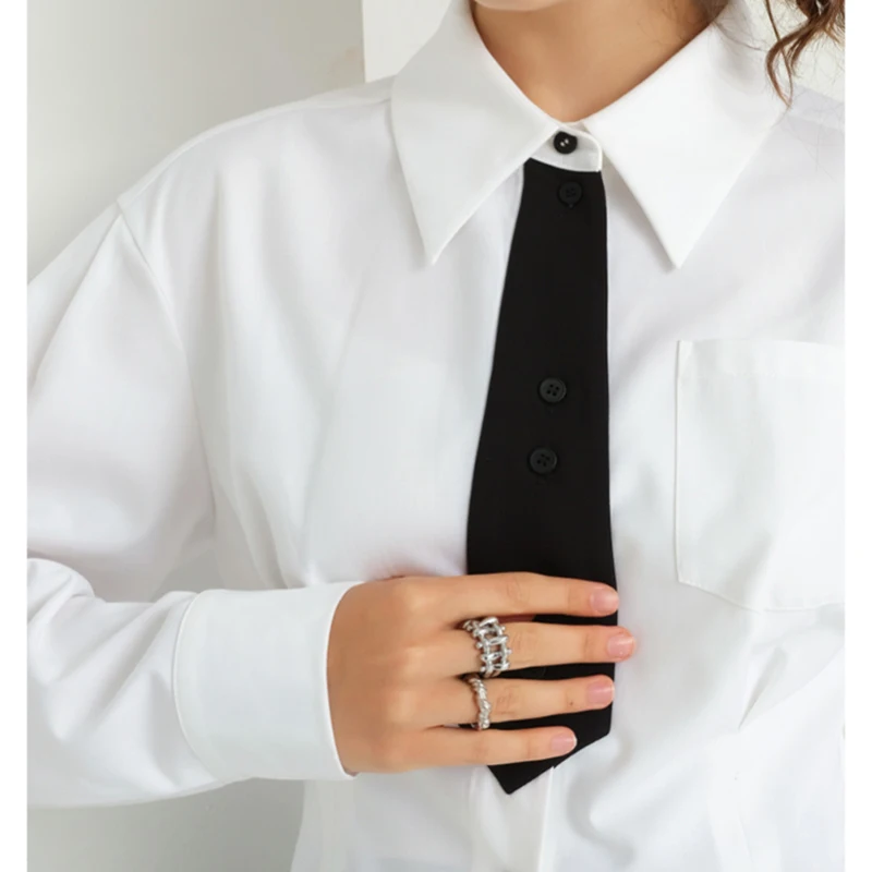 

[EAM] Women White Irregular Shaped Blouse New Lapel Long Lantern Sleeve Loose Fit Shirt Fashion Tide Spring Autumn 2021 1DE1461