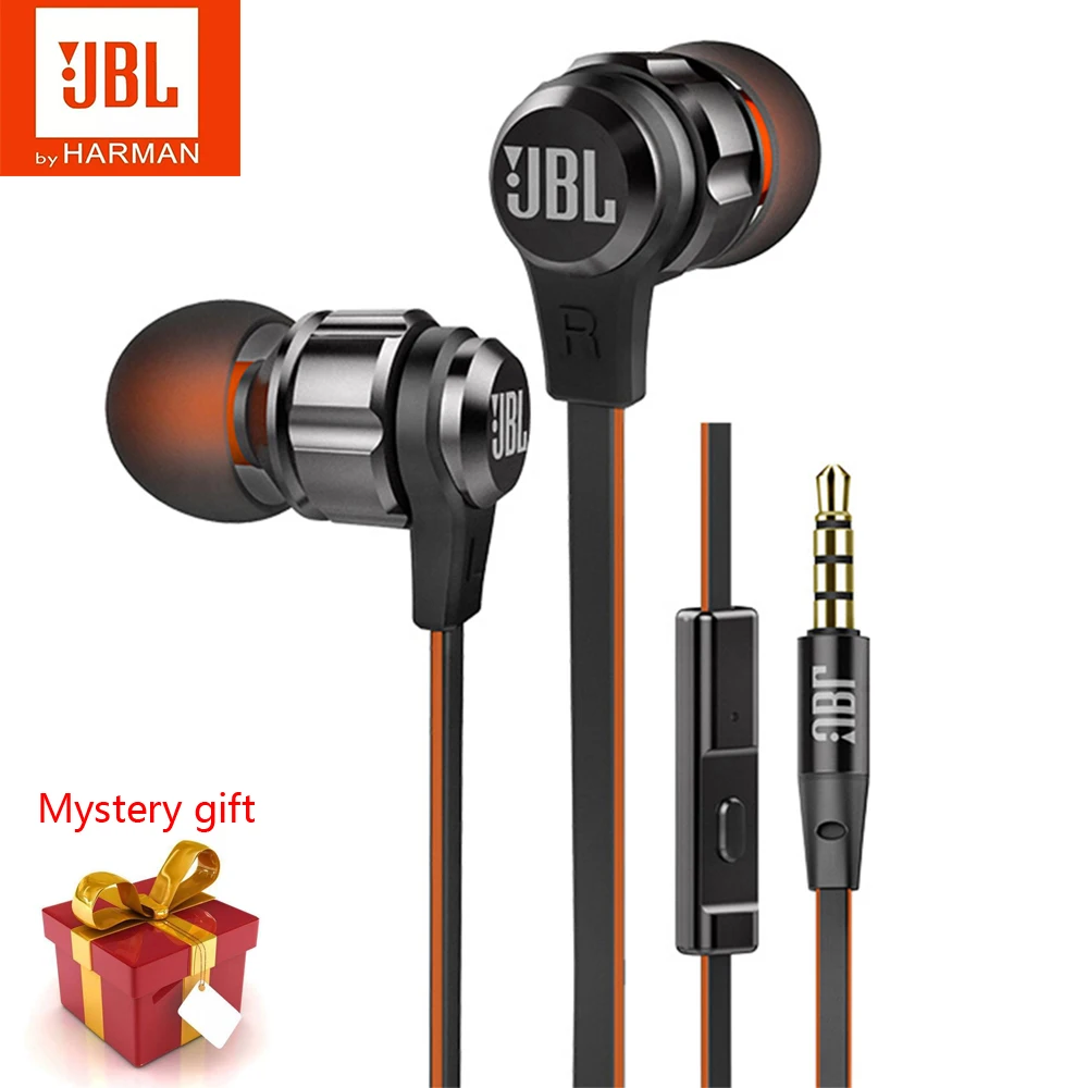 Новинка оригинальные наушники JBL T180A проводные вкладыши 3 5 мм стереонаушники с