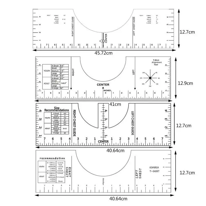 

DIY O-Neck Shirt Ruler Collar Alignment Tool Clothes Custom Centering Tool Protractor Tailor Household Sewing alignment Utensils