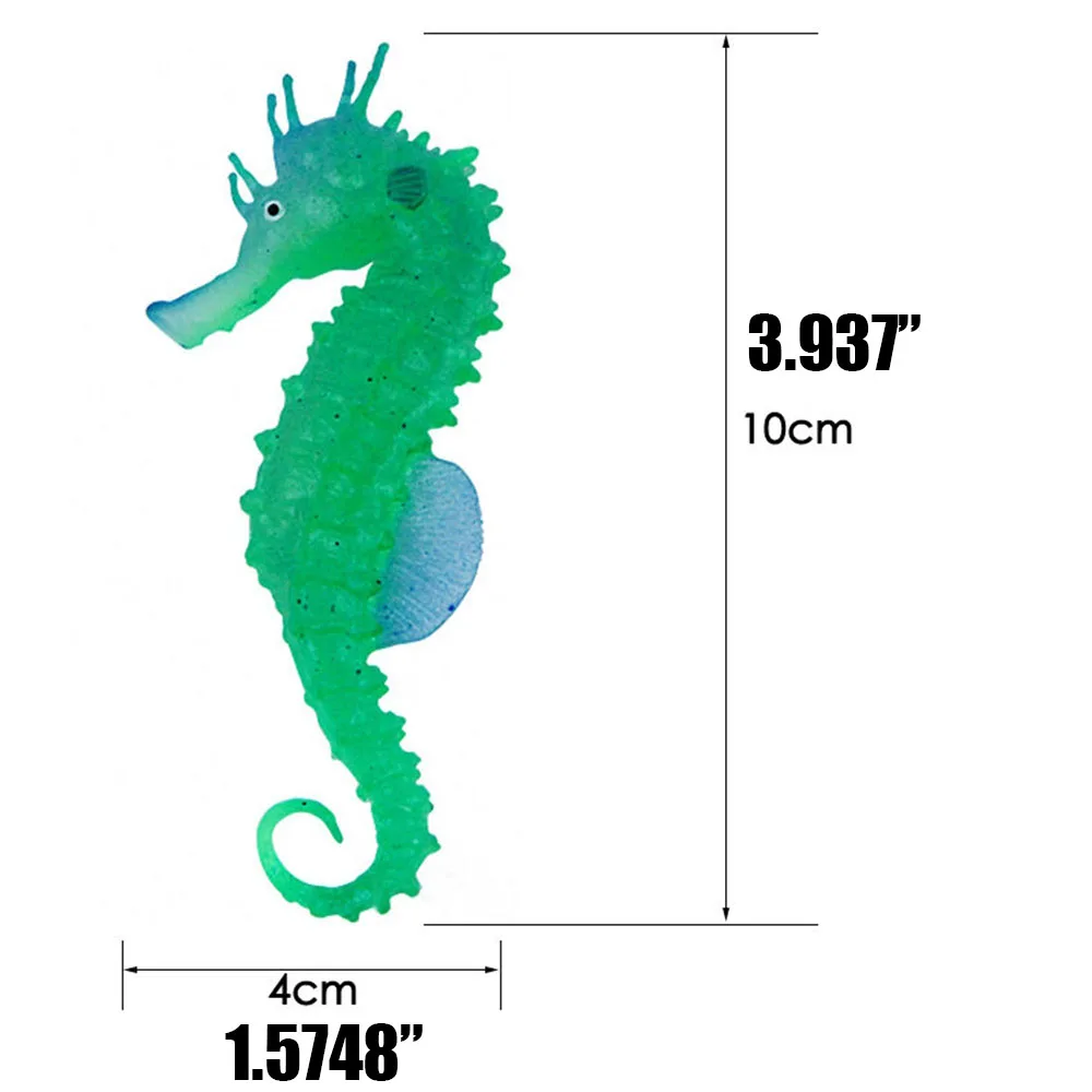 1 шт. светящаяся силиконовая морская лошадка для аквариума|Декорации| |