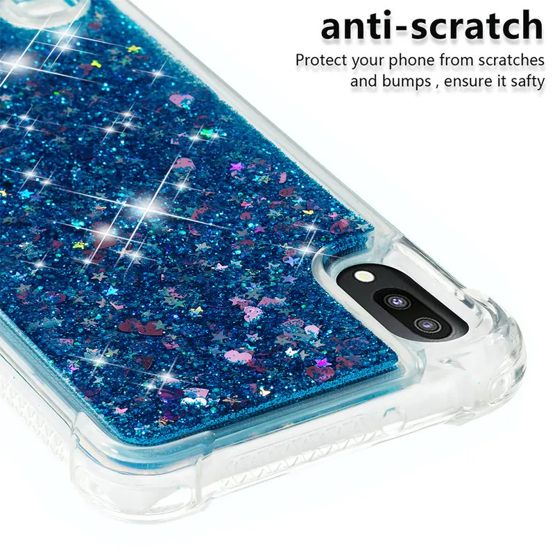 

Case For Samsung Galaxy M10 Shockproof Phone Case For Samsung M10 SM-M105G M105G M105 Glitter Quicksand Protection Back Cover
