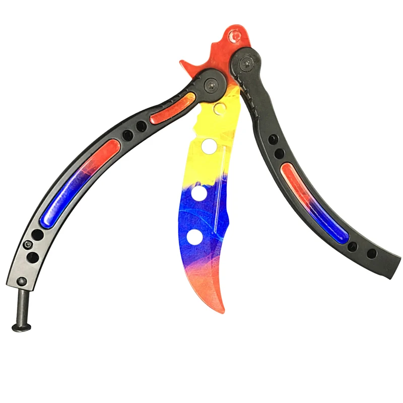 Тренировочный складной нож-бабочка в тренировочном ноже из нержавеющей стали