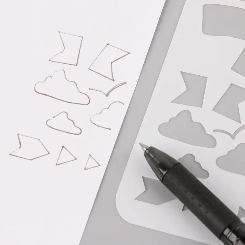 20Pcs Bullet Journal Stencil Set Plastic Planner DIY Drawing Template Diary Decor Craft