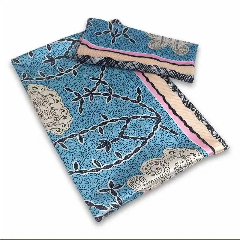 Модная новинка 2 + 4 Ярда африканская шелковая ткань Лидер продаж шелк с восковым