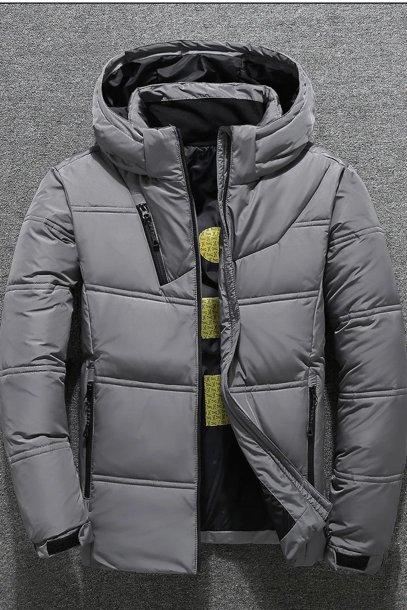 White duck down jacket men's winter down jacket men's short white duck down Korean jacket outdoor jacket