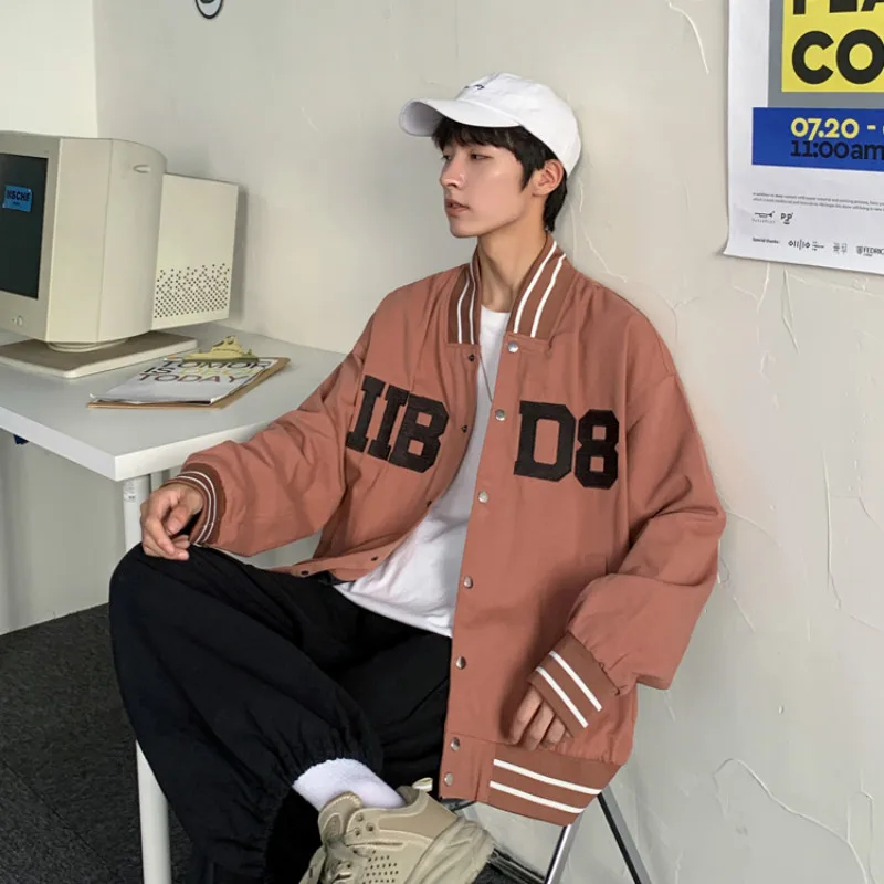 Мужские куртки размера плюс парные осенние простые свободные уличные костюмы с