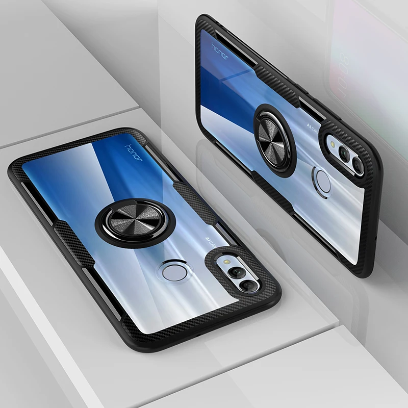 Чехол с кольцом для huawei honor 10 lite 20 pro NOVA 5T мягкая силиконовая рамка жесткая