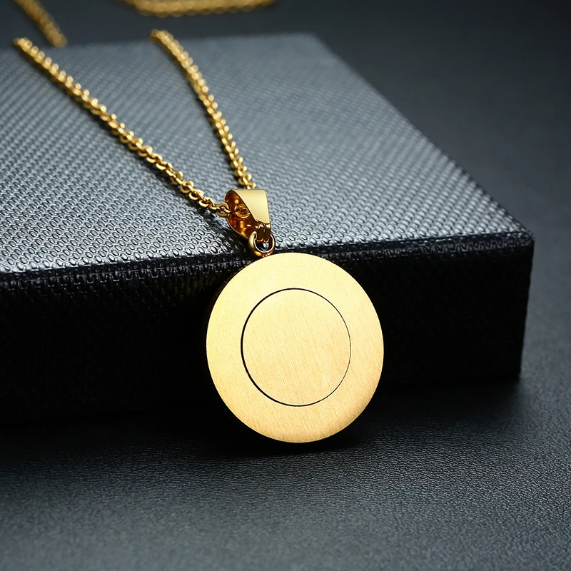 Модное религиозное круглое ожерелье из циркония с кулоном в виде христианского