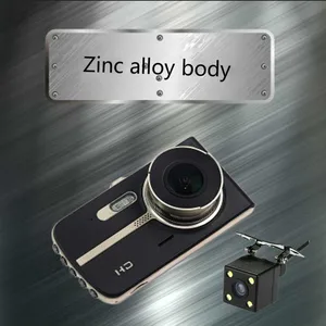 hidden metal 4 inch screen car camera driving recorder hd 1080p night vision front and rear dual lens all day monitoring free global shipping