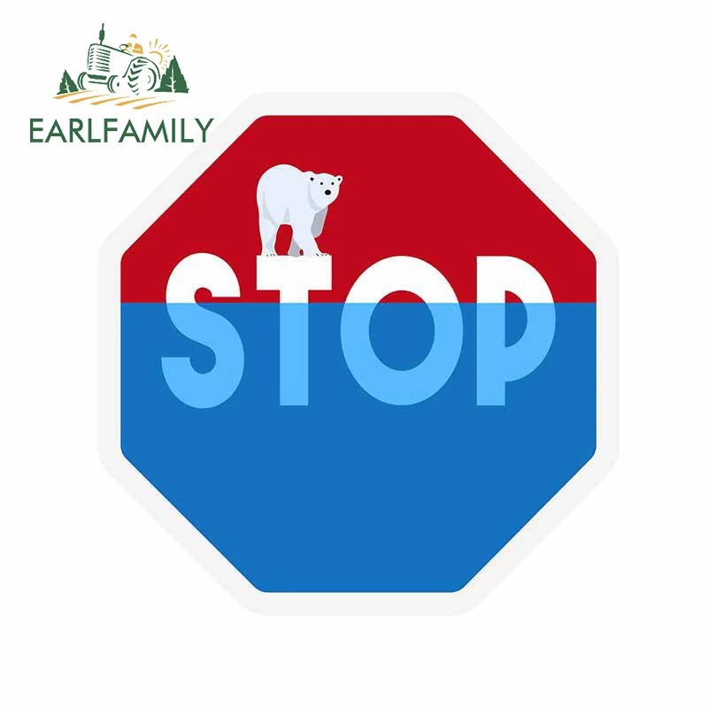 EARLFAMILY 13 см x 12 8 для белого медведя автомобильная наклейка на лобовое стекло с