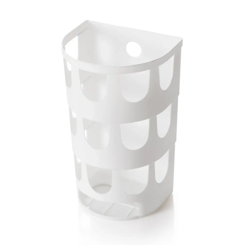 

Wall-mounted Garbage Bag Container Plastic Storage Rack Organizer Sundries Storage Box for Kitchen Bathroom