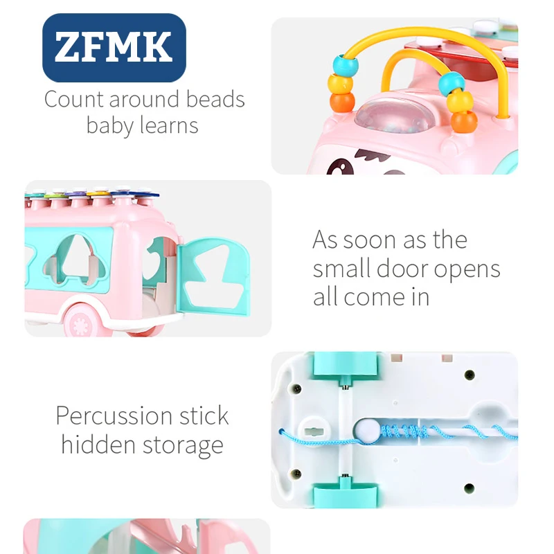 Интеллектуального школьный автобус игрушка Ксилофоны Игрушки для маленьких