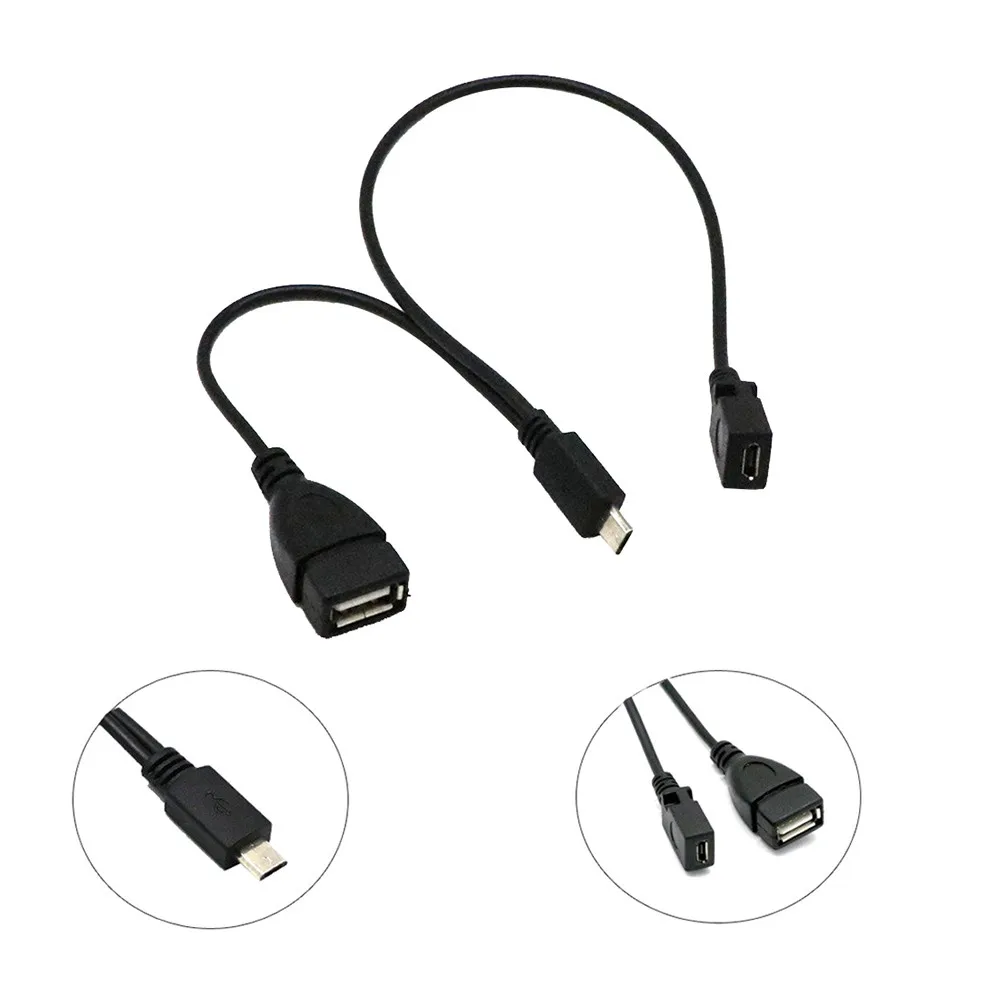 Кабель адаптер OTG 3 в 1 Micro usb хаб 0 м штекер гнездо минимум USB 2 хост зарядка