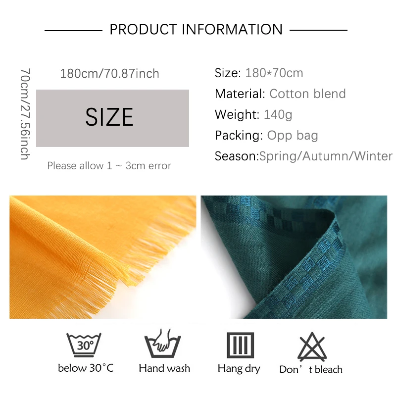 

Luxury Cotton Scarf for Women Plain/solid Tassel Shawl Wrap Headband Malaysian Women's Scarves Hijab Foulard Bandana 20 color