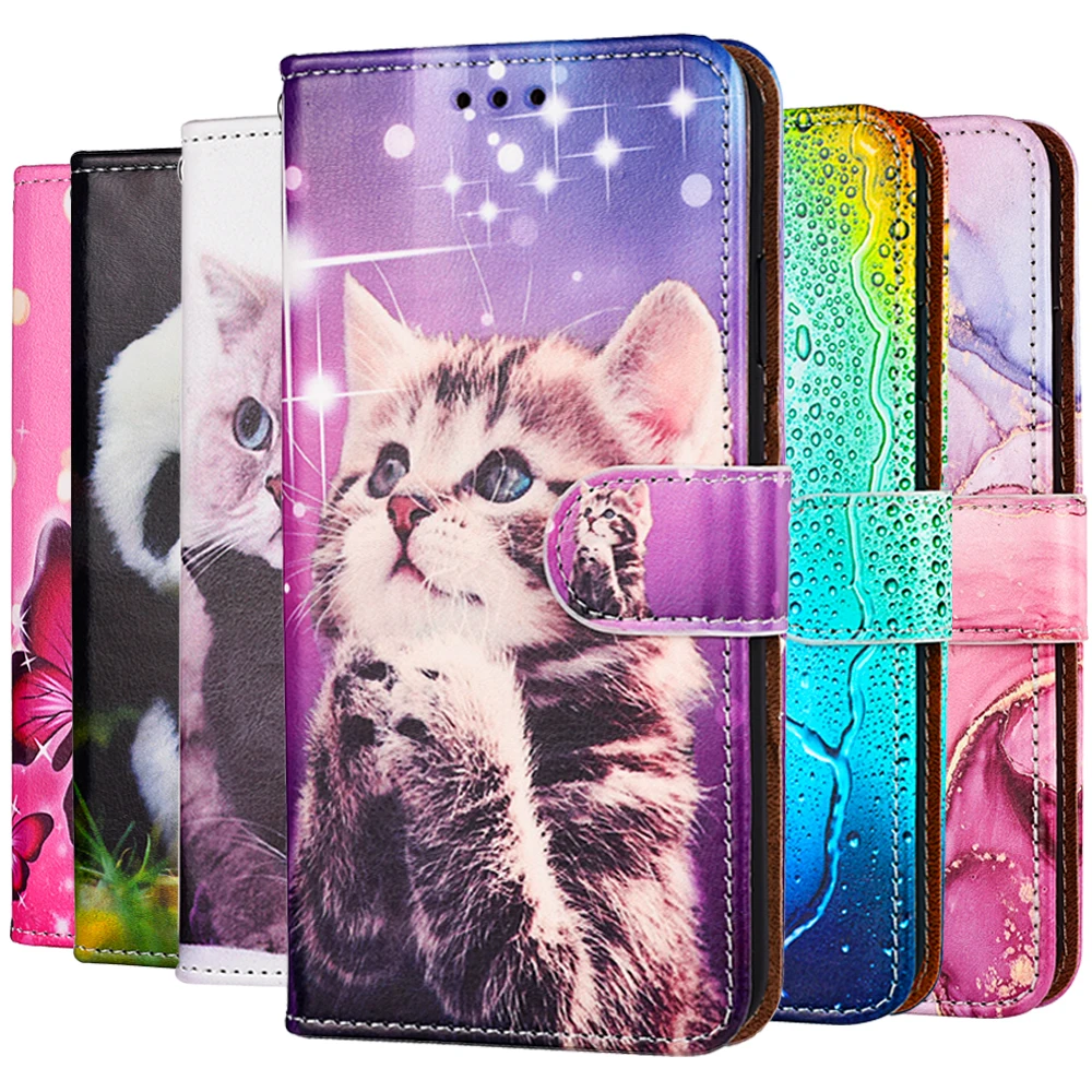 Кожаный чехол-бумажник для Xiaomi Mi CC9 CC9e 8 9 SE Lite Pro 9T 4S 4C 5 5S Plus 6 6X 5X A1 A2 A3 - купить по
