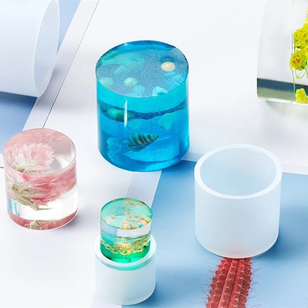 

Cylindrical Candle Silicone Mould Handmade Wax Modeling Soap Making Mold Round Epoxy Molds Diy Concrete Cement Clay Craft Tools