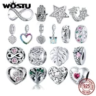 Подвеска-Шарм в виде сердца из серебра 925 пробы с фианитами