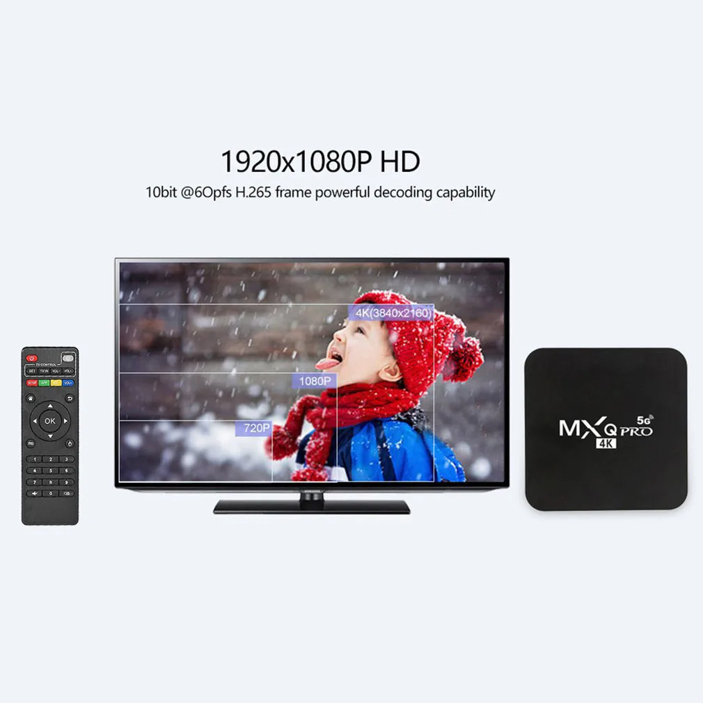 ТВ-приставка с сетевым проигрывателем 4K Android 2 4G WiFi Поддержка Ethernet WLAN домашний
