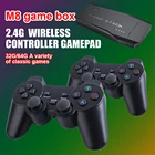 Игровые консоли 4K HD 2,4G беспроводные 10000 игр 64 Гб ретро мини классические игровые геймпады ТВ семейный контроллер для PS1GBAMD