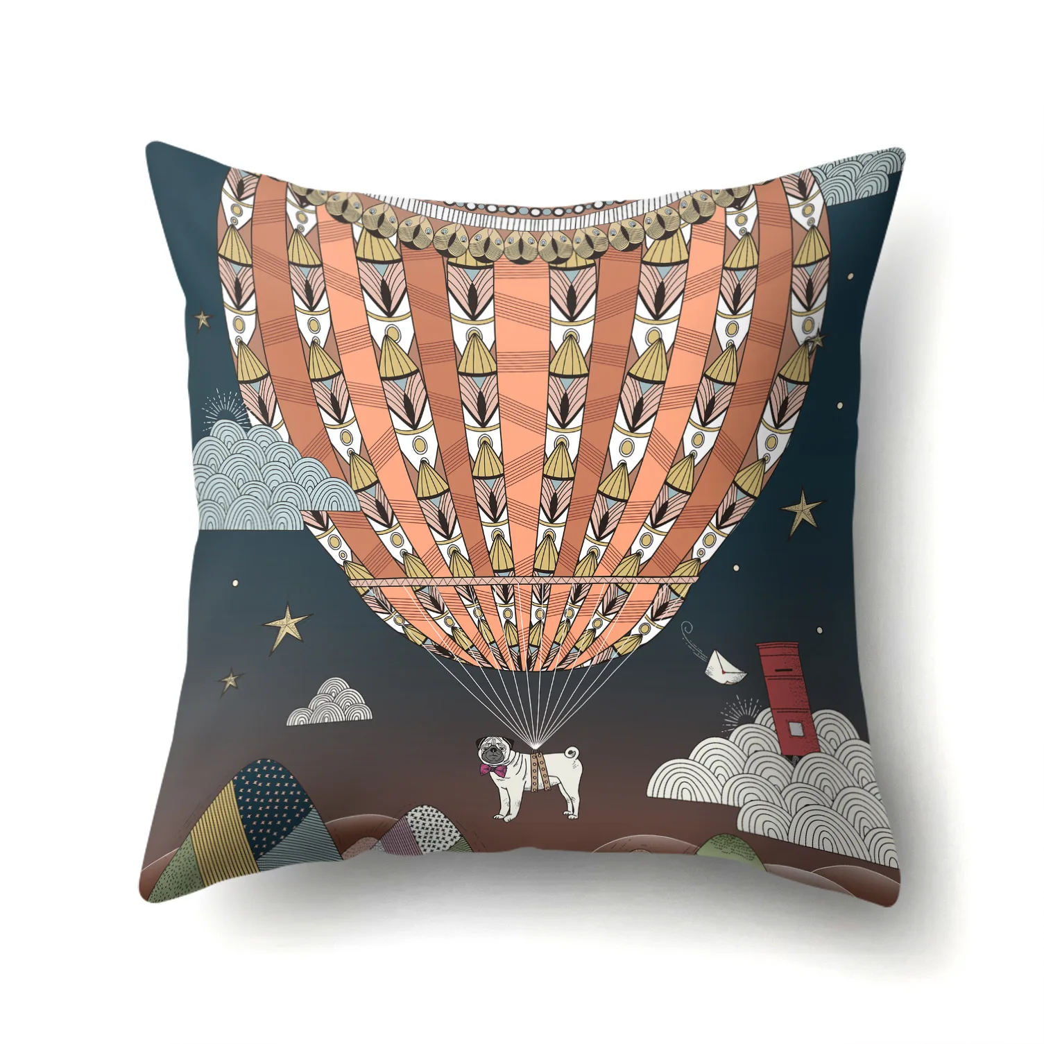 Animal Pattern Single-Sided Pillowcase Cover Office Hug Throw Lumbar Cushion Polyester Simple Sofa | Дом и сад