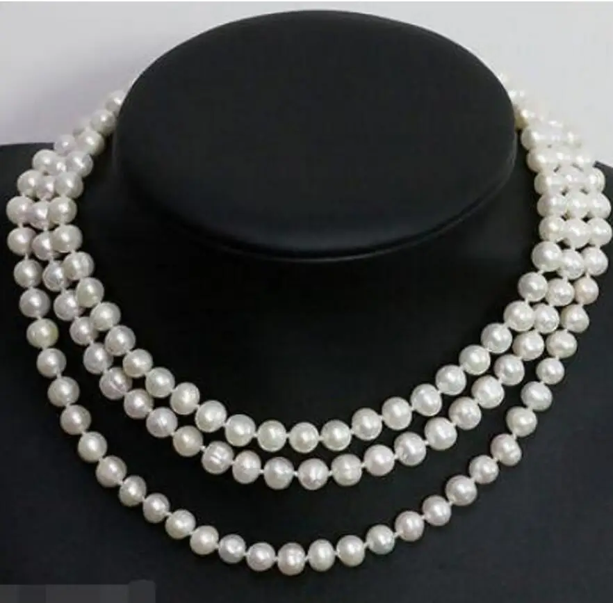 Ювелирные изделия бесплатная доставка 8-9 мм новое натуральное белое