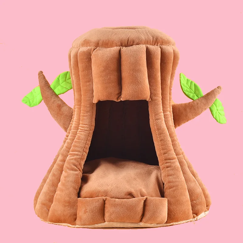coffee Кошка кровать симпатичное дерево гнездо глубокий сон кошка дом Зима Теплый Комфорт кошка пещера подушка для шезлонга диван коврик товары для животных - Цвет: coffee