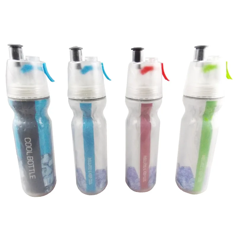 

New Sports Fitness Spray Bottle Outdoor Riding Portable Cold Water Bottle Summer Children Students Spray Cup Sports Water Cup