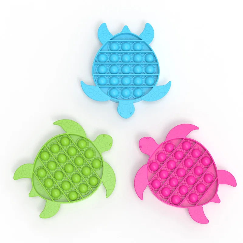 POPsIt-juguetes inquietos para ni&ntilde;os, puzle antiroedores de escritorio, tortuga bonita de descompresi&oacute;n, juguetes contra el estr&eacute;s-5