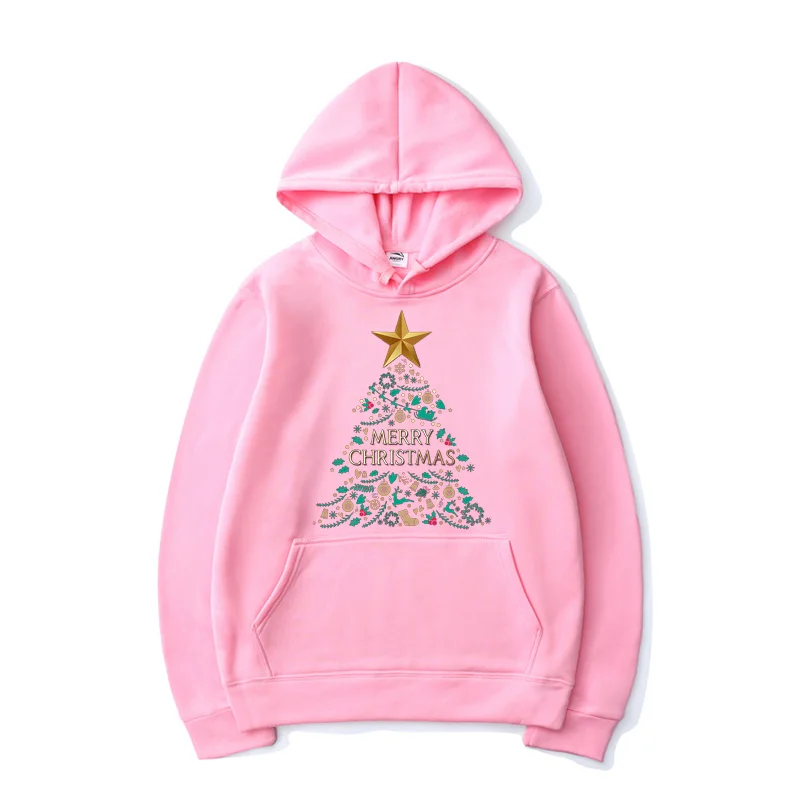 

Свитер для пар Мужская и женская модная повседневная толстовка с рождественским принтом бутик с длинными рукавами мультяшный теплый пулов...