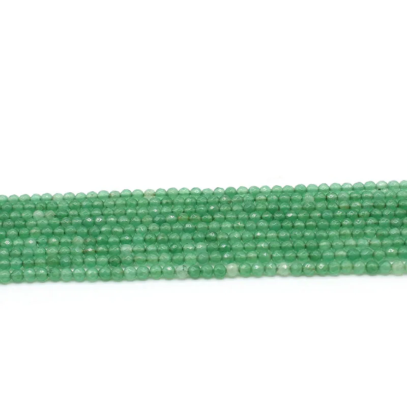 Бусины Из Натурального граненого нефрита камень зелёный авантюрин Размер 6 мм |