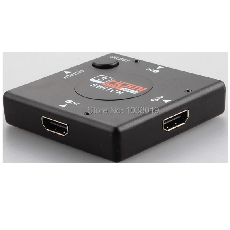 Мини 3 порта квадратный HDMI переключатель сплиттер порт для HDTV 1080P Vedio Drop