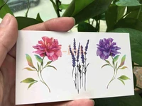 water transfer tatto sticlers color flower lavender tatoo on body art waterproof temporary fake tattoo for gril woman 10 56cm