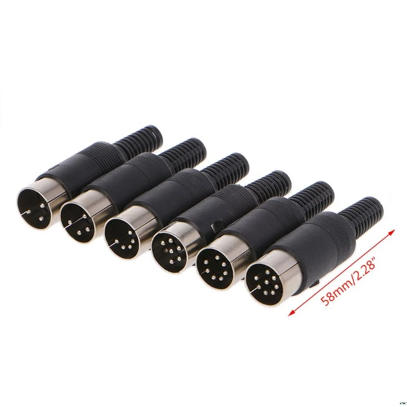 

OOTDTY 1Pc Male/Female DIN Plug Socket Connector 3/4/5/6/7/8 PIN Chassis Cable Mount