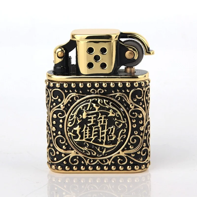 

Armor Lucky Get Rich High-grade Pure Copper Kerosene Lighter Smoking Accessories Gadgets for Men Briquets Et Accessoires Fumeurs