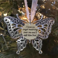 christmas family memorial ornaments butterfly memorial ornaments for loss of loved oneshanging sign souvenir keepsake gifts