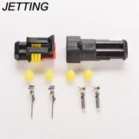 new 5 setsbag 10 kit hot sale new car part 2 pin way waterproof electrical wire connector plug set car accessories