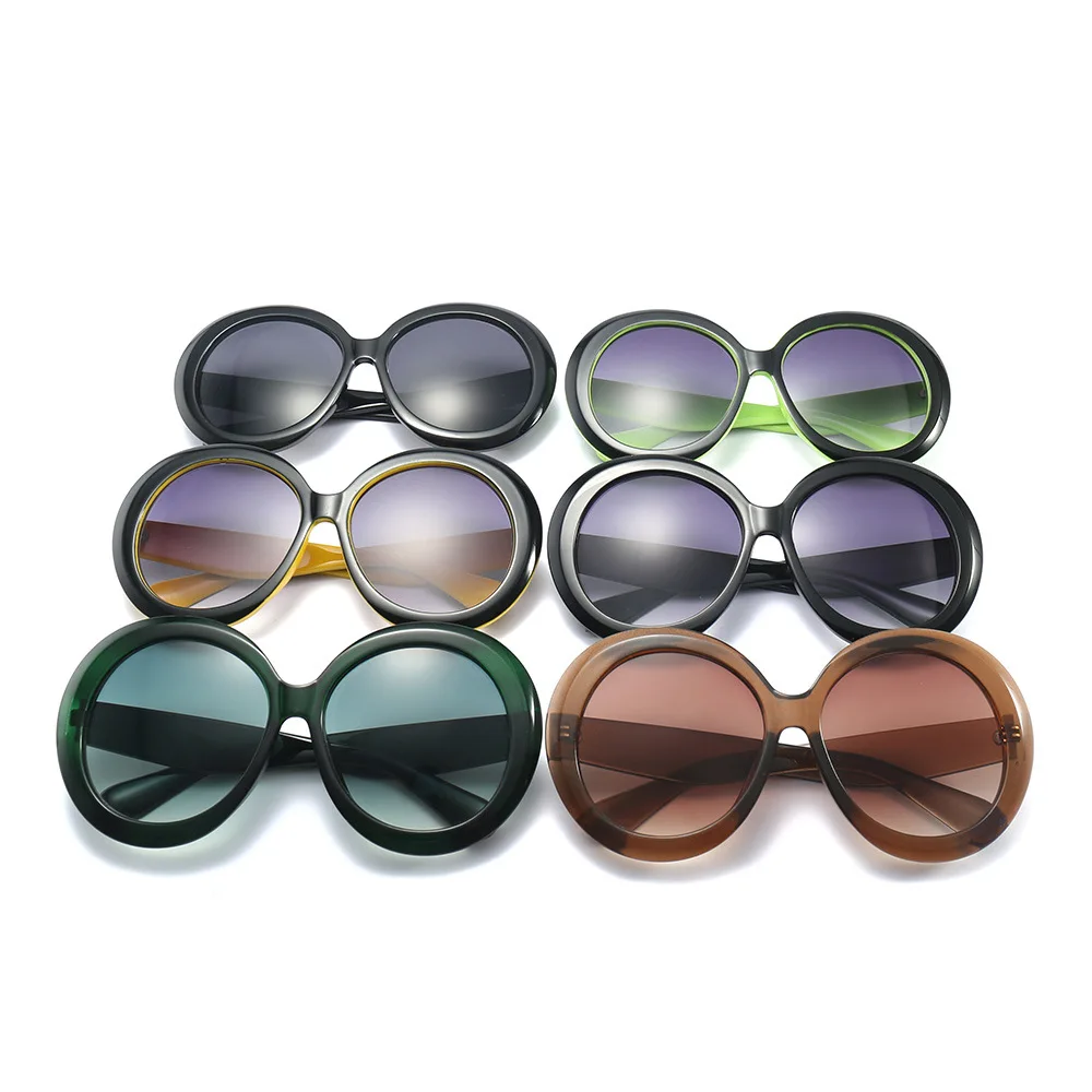 

Fashion Round Big Frame Sunglasses Female Sun Glasses Street Style Personality Trendy Sunglasses
