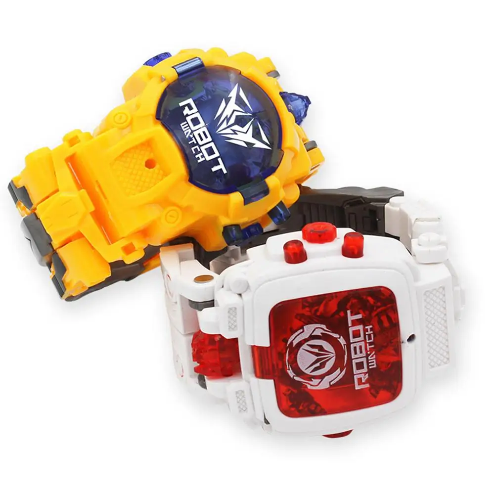 Ни один креативный ручной робот трансформер игрушки для детей электронные часы