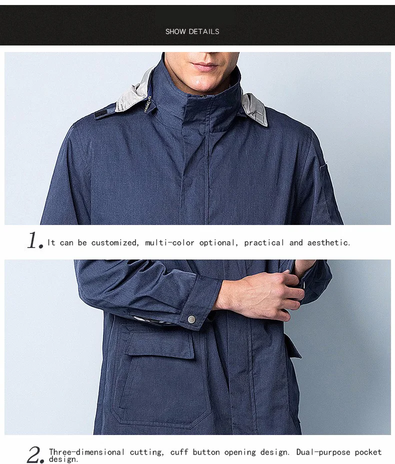 Пальто тканевое для лаборатории INSAHO пальто рабочее с защитой от