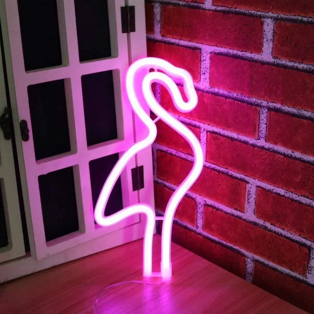 Неоновый светильник с фламинго светодиодный неоновый декор лампы на