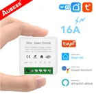 Переключатель Tuya Mini с Wi-Fi, 16 А, 2-сторонний, работает с Alexa Google Home Яндекс. Алиса