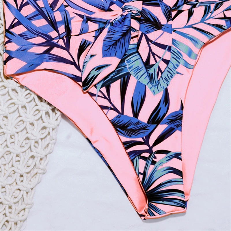 

Sexy Print Bikini Mujer 2020 Swimwear Woman Swimsuit High Waist Bikini Set High Leg Beachwear Swimming Wear for Bathing Suit