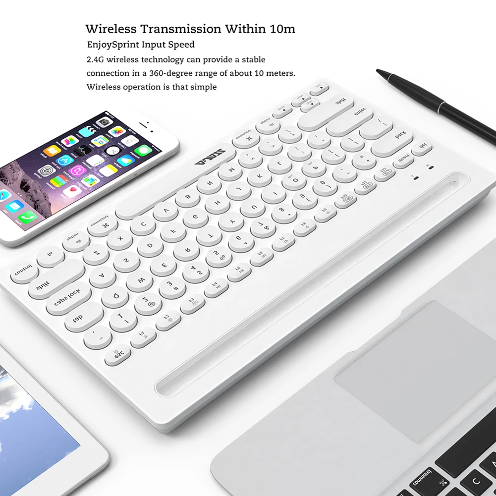 

320i 3 Modes USB 2.4G Wireless Keyboard Gaming Computer Laptop Ergonomic Office Bluetooth-compatible Keyboard with Bracket