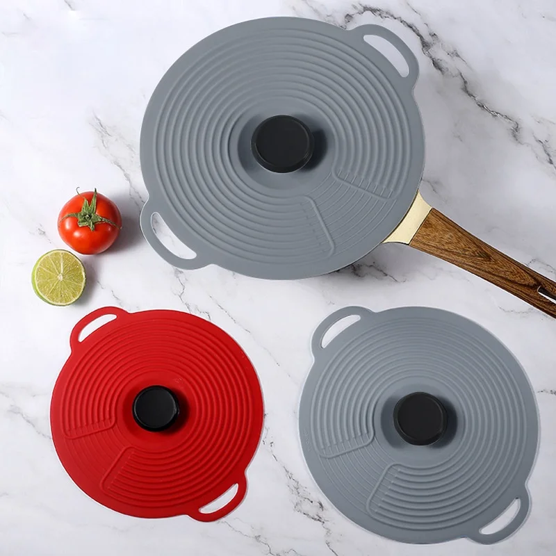 

Бытовая крышка из силикагеля для сохранения свежести пыли, крышка из силикагеля для кастрюль, герметичная крышка для вакуумного горшка хол...