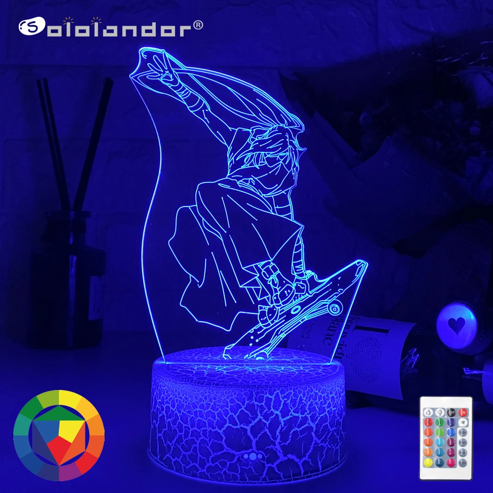 

Светодиодная лампа 3d в стиле аниме, ночник с изображением вишни бесконечности для спальни, Подарочный ночник для детской манги, дня рождени...