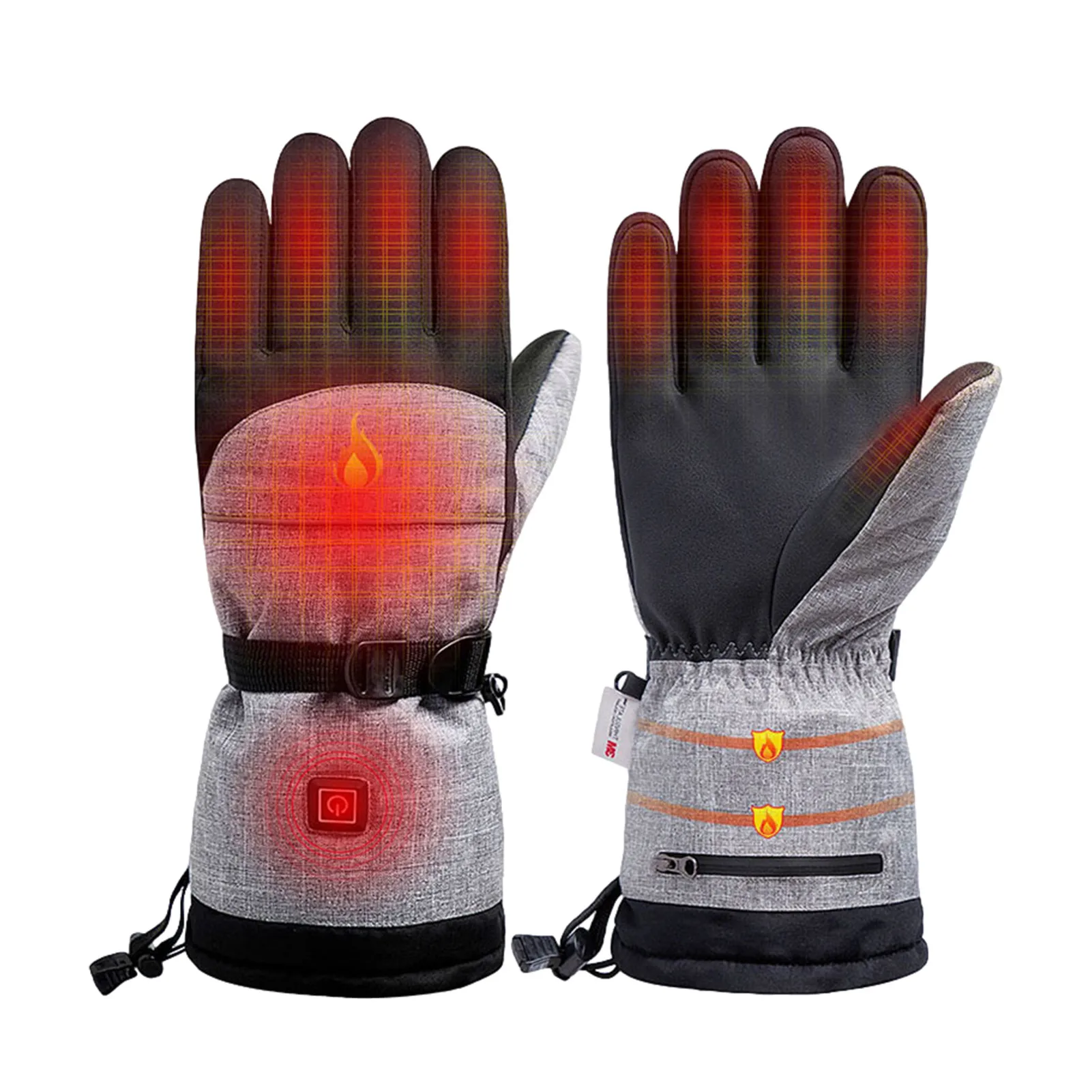 

3pcs/set Outdoor Winter Ski Warm Heated Gloves Hand Warmer Mittens Cycling Riding 1pair Electric Heating Gloves2pc Typical