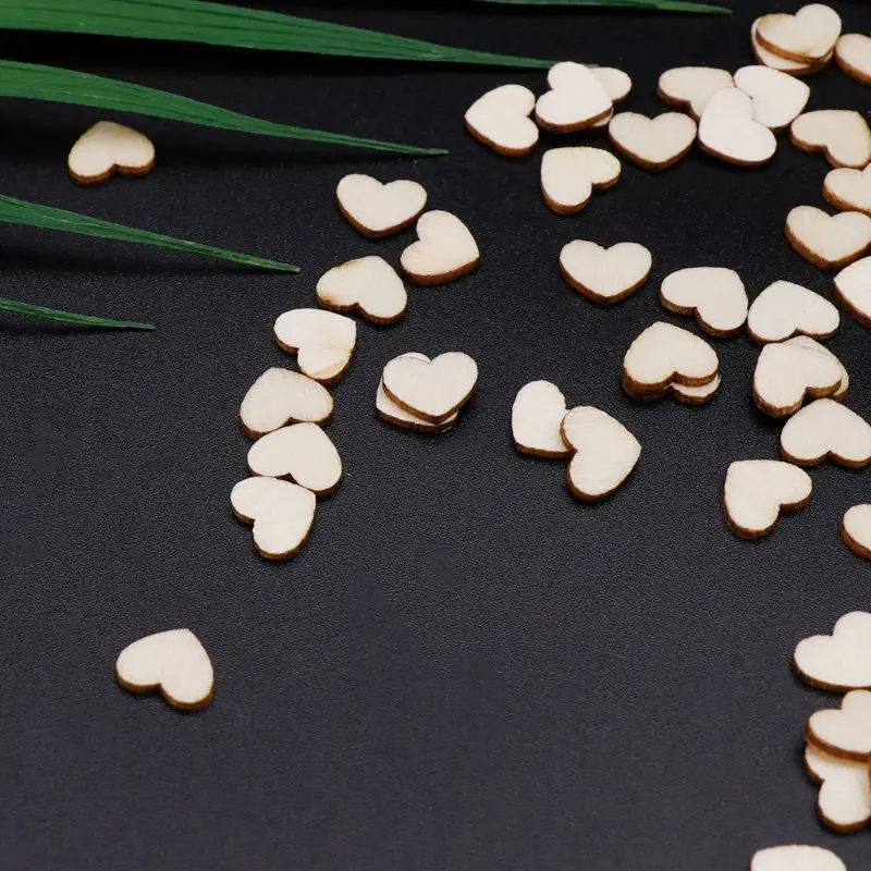 100 шт. деревянный стол в форме сердца|Украшения своими руками для вечеринки| |