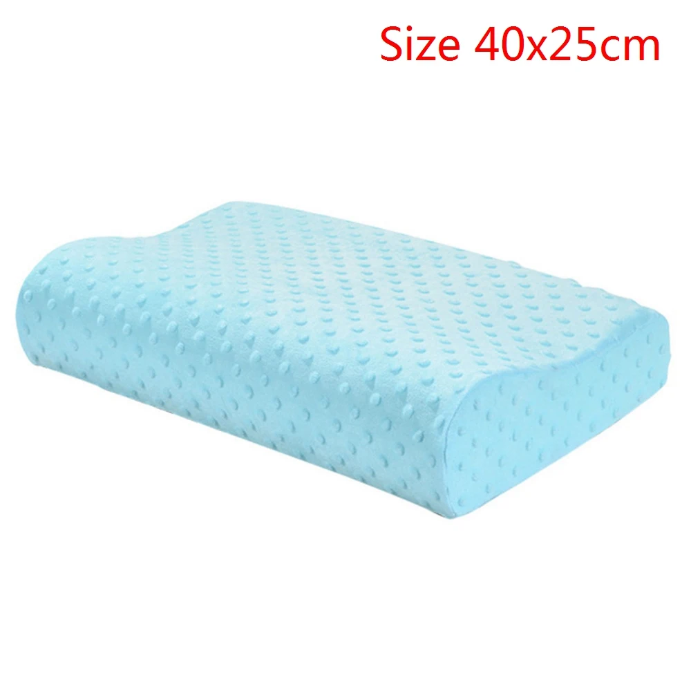 blue1 40x25cm Ортопедическая подушка из пены с эффектом памяти в форме бабочки, постельные принадлежности, подушки, белая Шейная подушка для шеи, медленный отскок, уход за здоровьем, обезболивание - Цвет: blue1 40x25cm